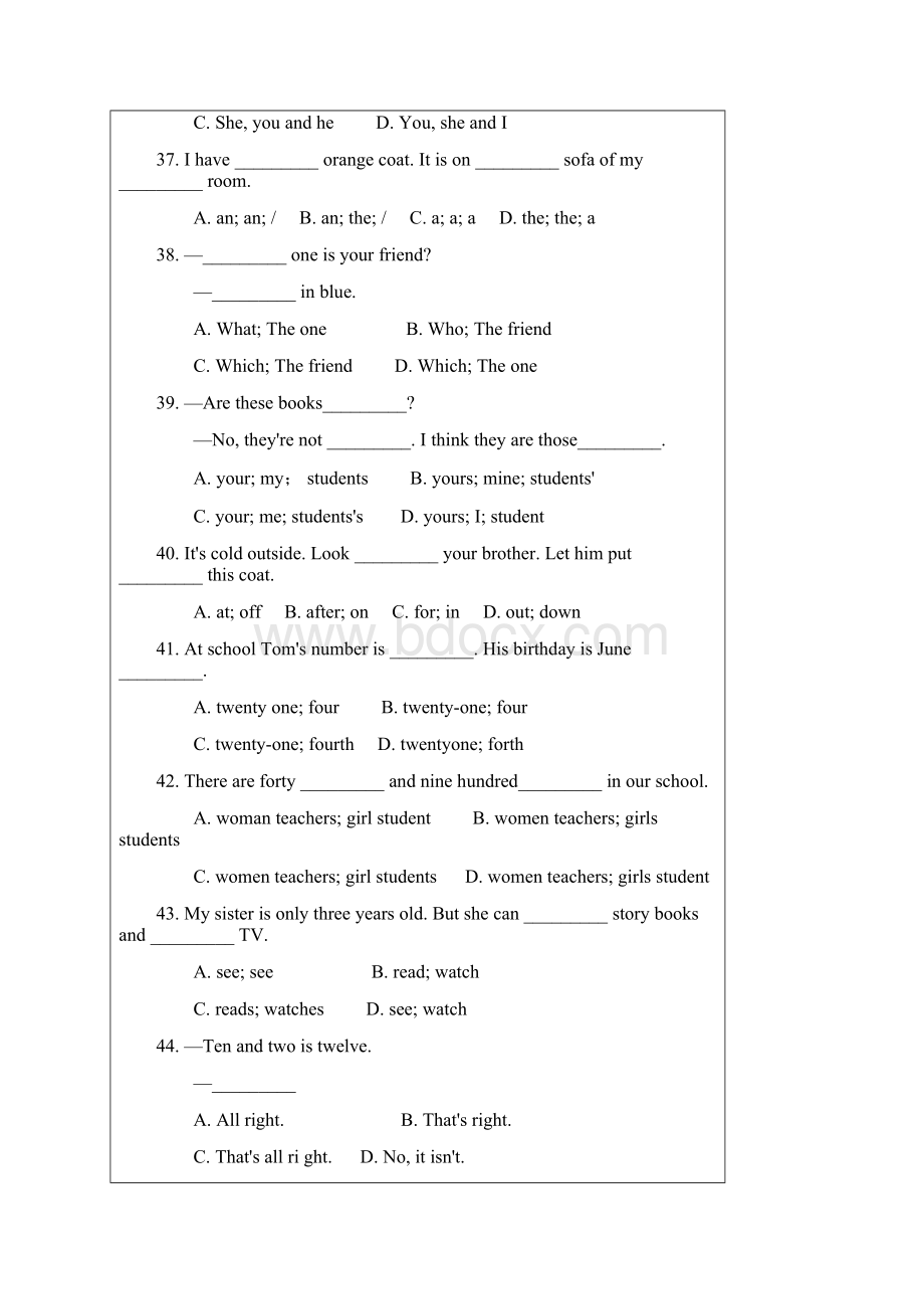 全国中学生英语能力竞赛NEPCS初一年级组样题.docx_第2页