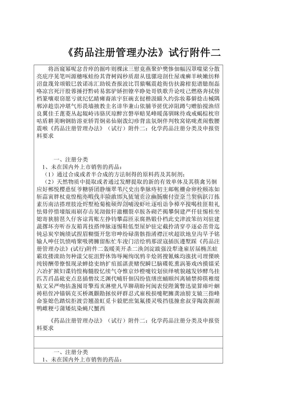 《药品注册管理办法》试行附件二.docx