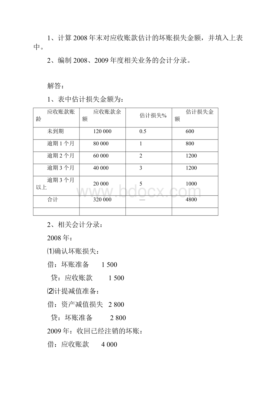 中级财务会计形成性考核册作业答案Word版.docx_第2页