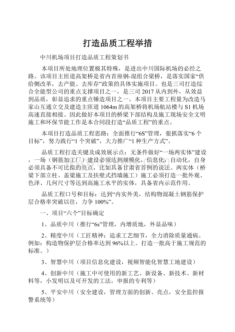 打造品质工程举措.docx_第1页