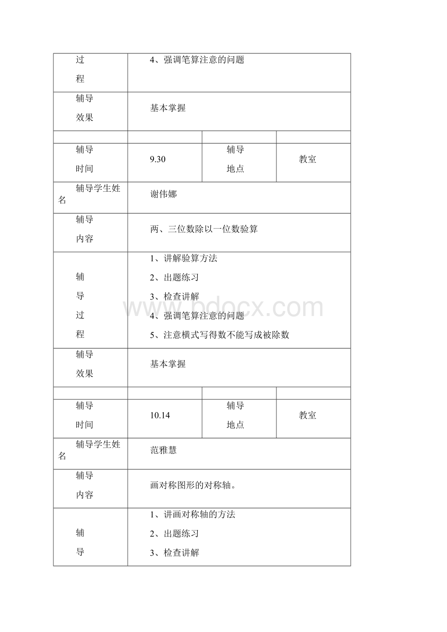 三年级数学辅导记录.docx_第3页