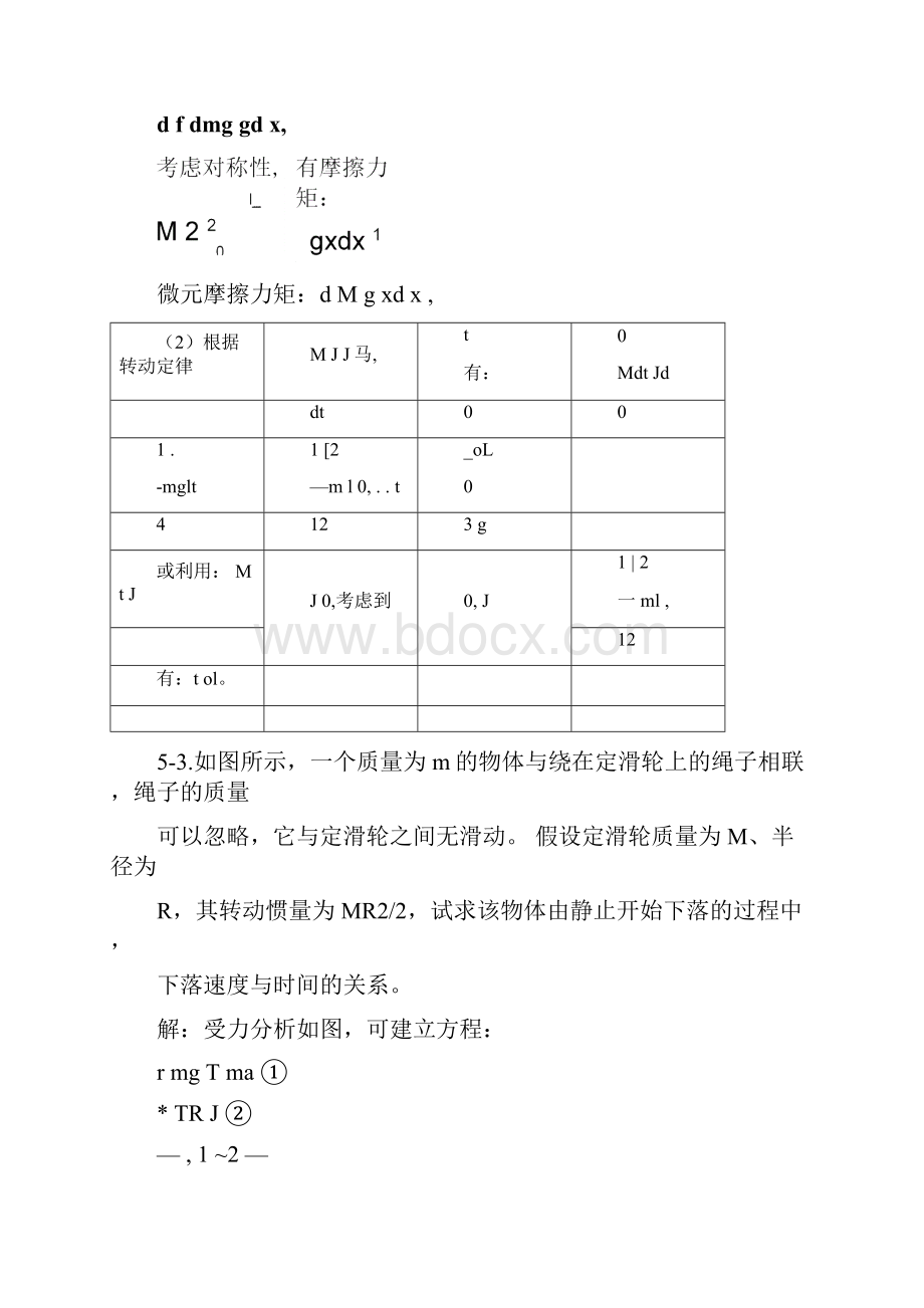 大学物理刚体力学基础习题思考题及答案.docx_第2页