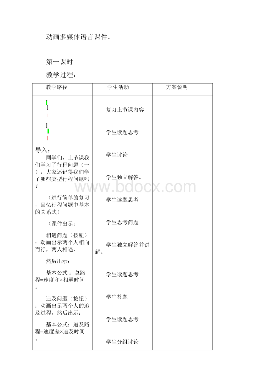 数学春季精英版教案 六年级11 行程问题二.docx_第2页