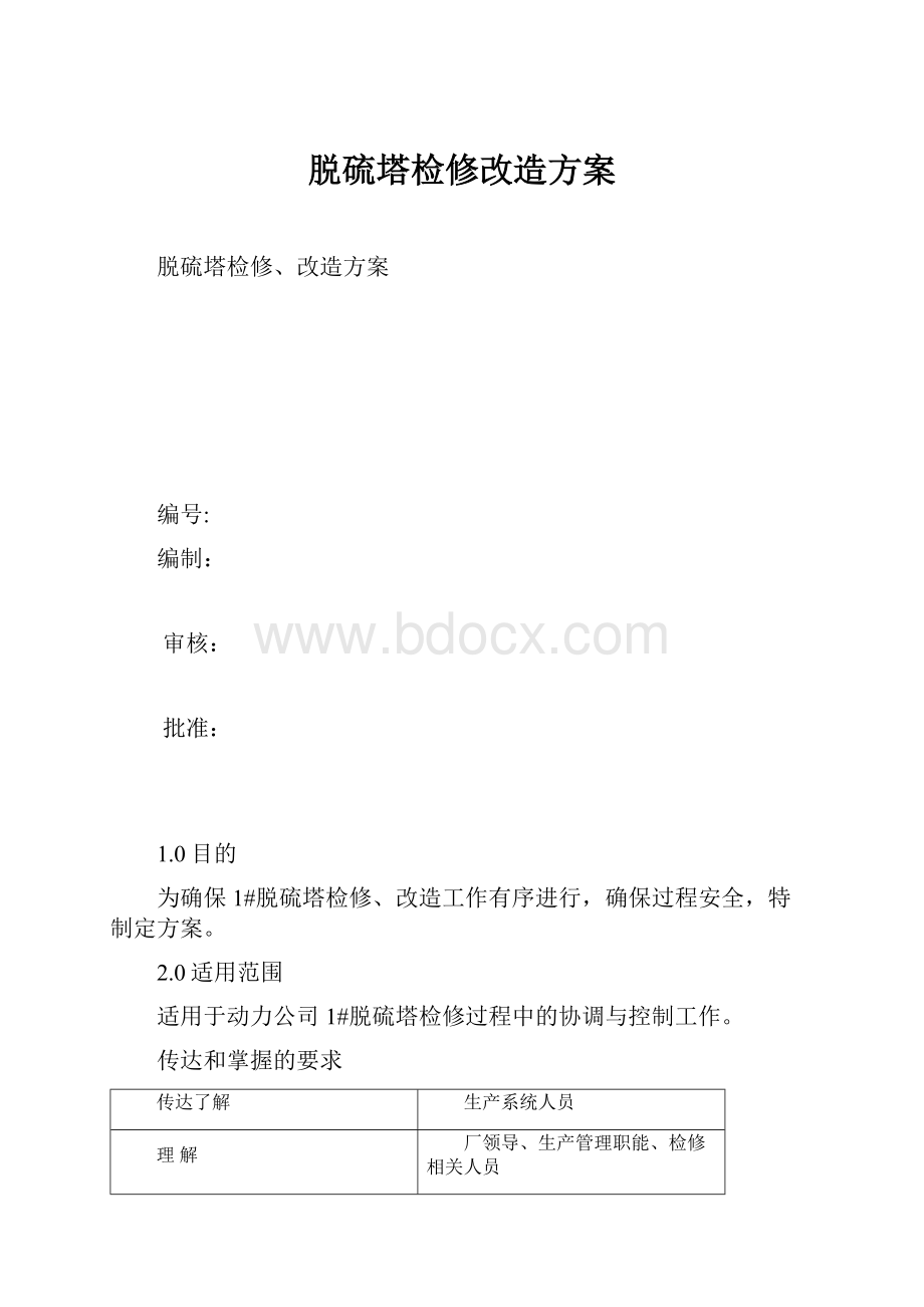 脱硫塔检修改造方案.docx