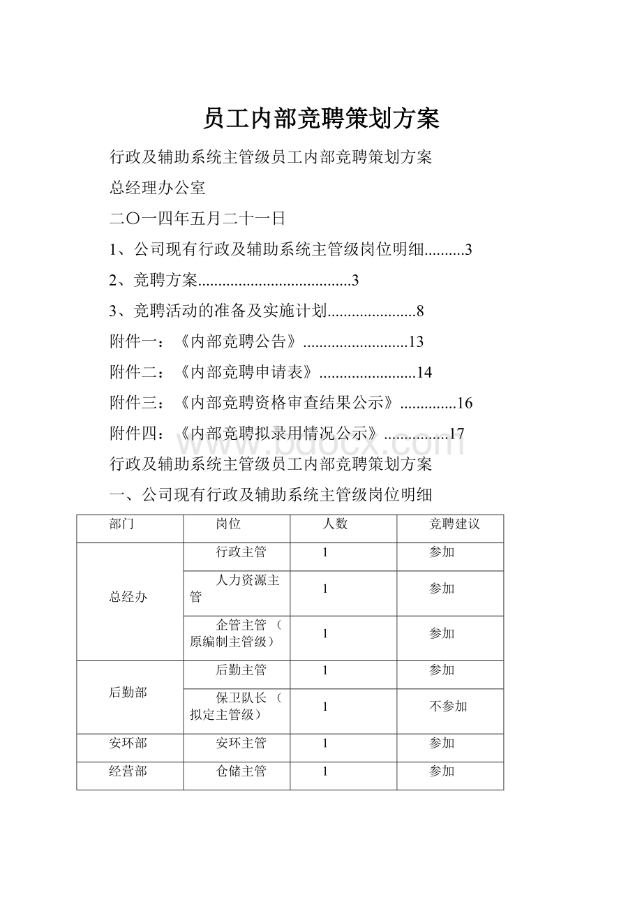 员工内部竞聘策划方案.docx_第1页