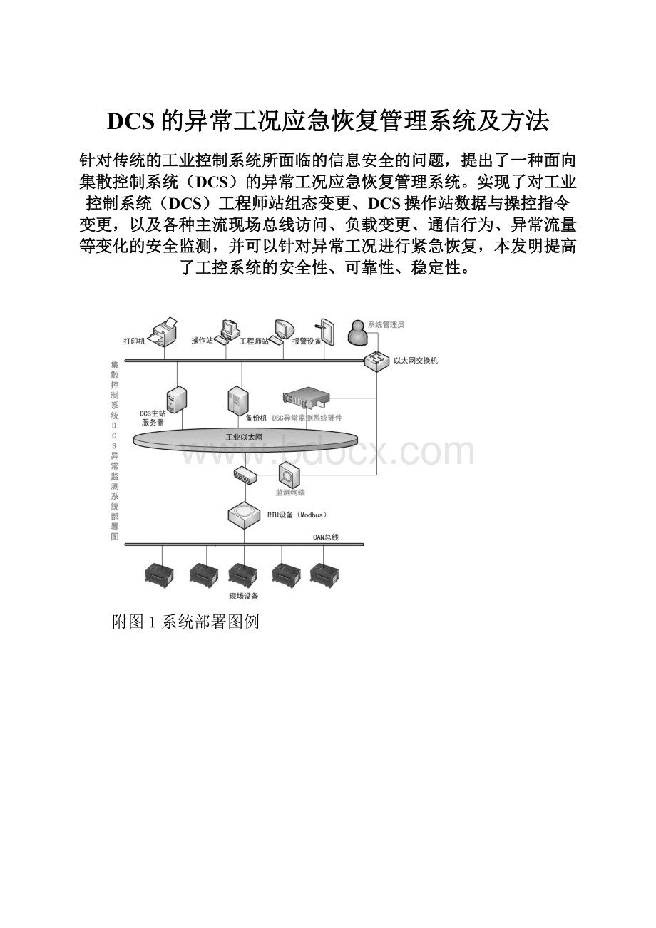 DCS的异常工况应急恢复管理系统及方法.docx_第1页