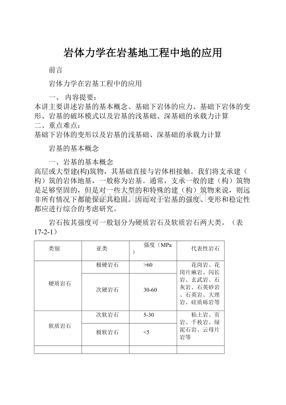 岩体力学在岩基地工程中地的应用.docx_第1页