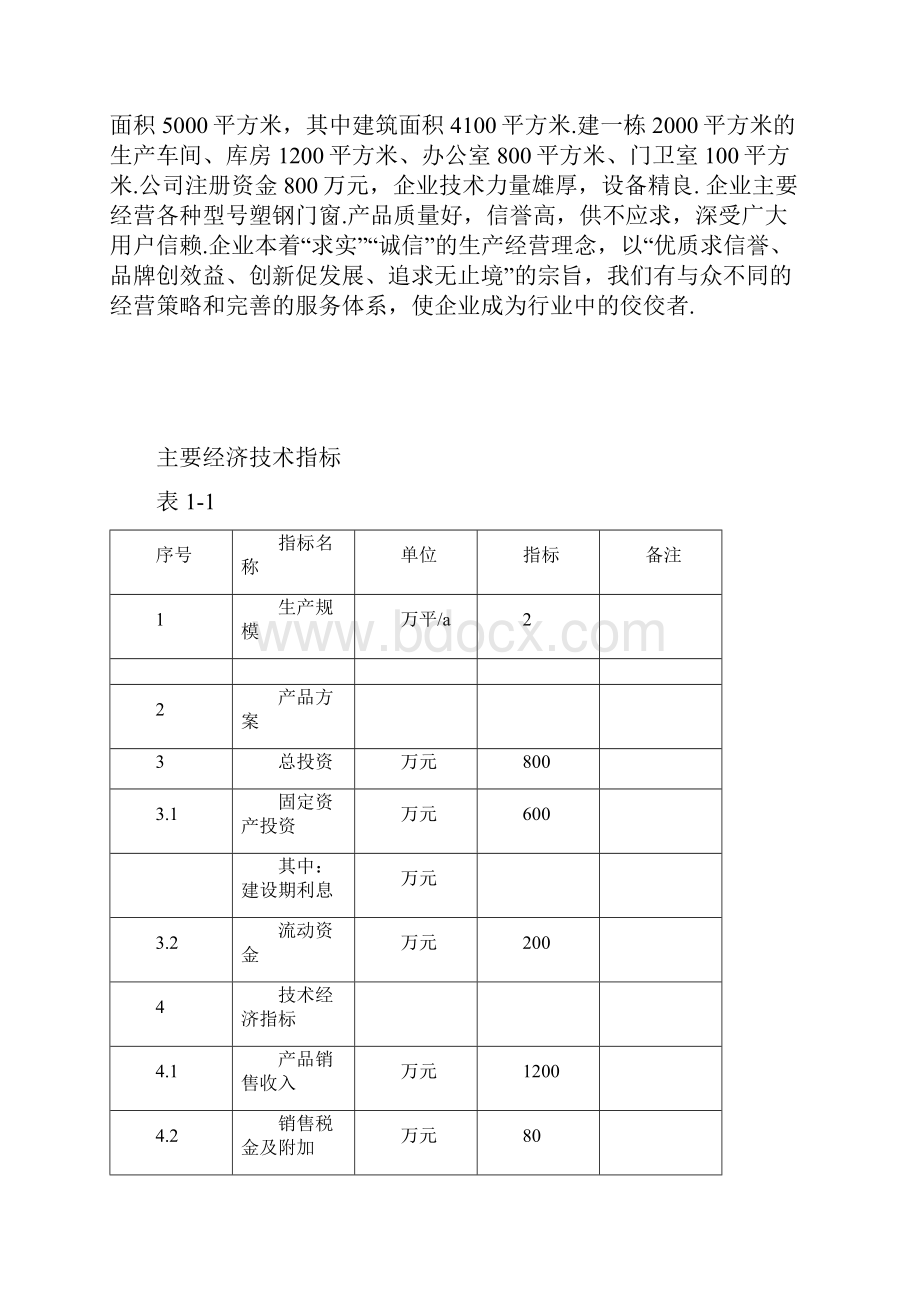 年生产2万平方米塑钢门窗项目建设商业计划书.docx_第3页