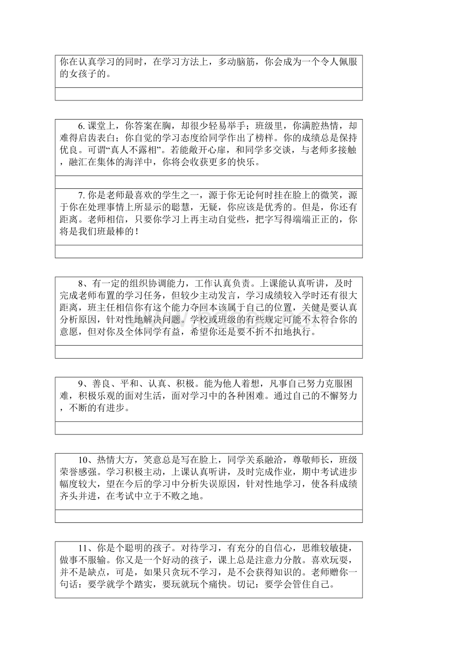 中小学班主任期末经典评语60条.docx_第2页