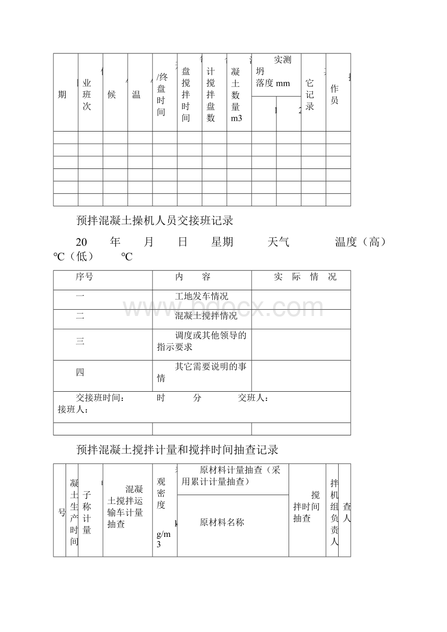 预拌混凝土搅拌记录.docx_第2页