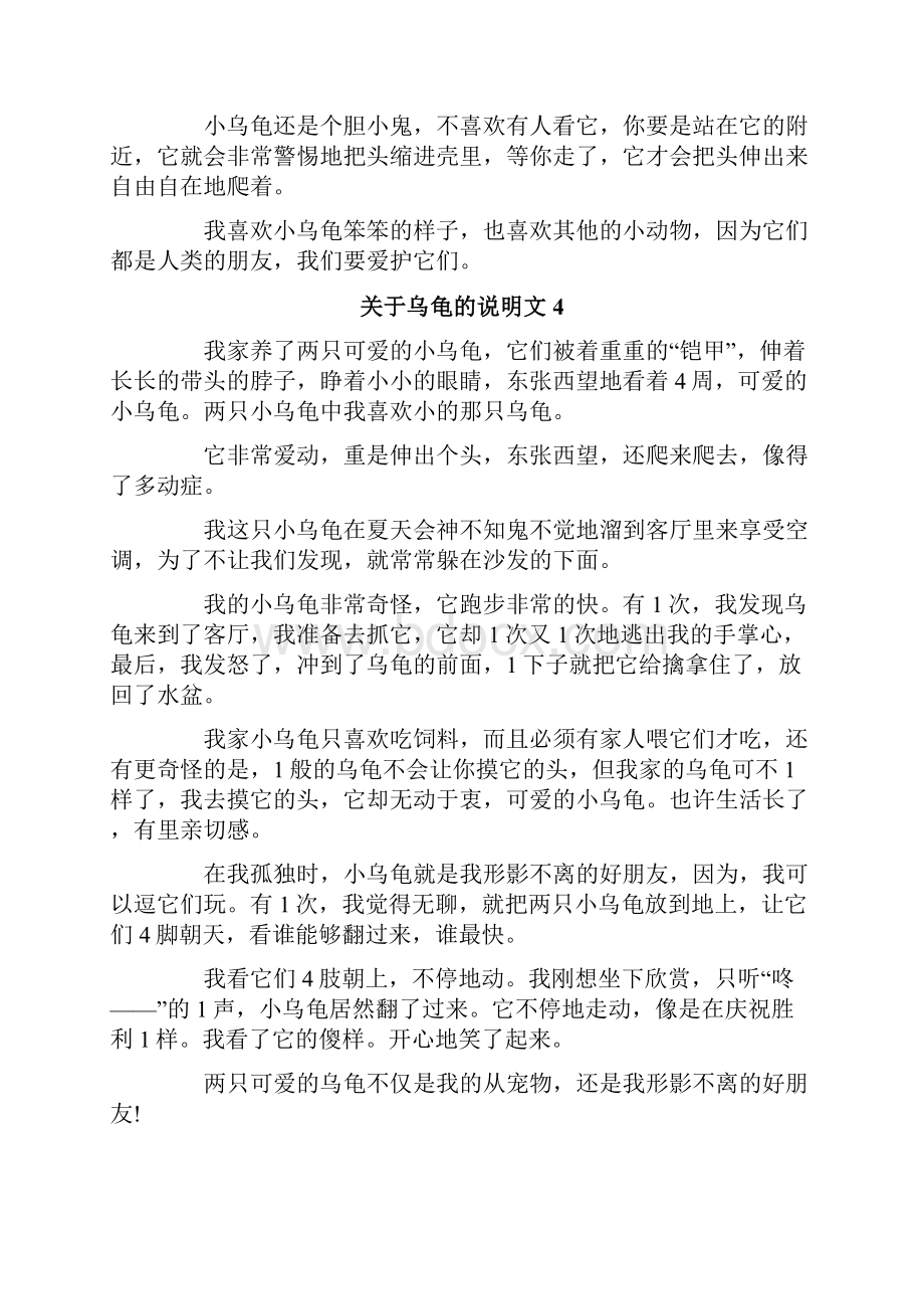 关于乌龟的说明文.docx_第3页