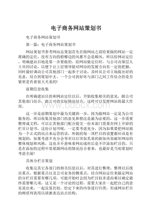 电子商务网站策划书.docx