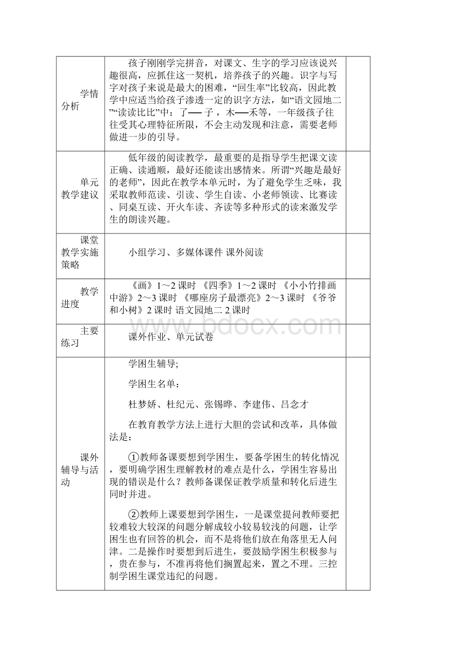 一上第二单元集体备课活动记录.docx_第2页