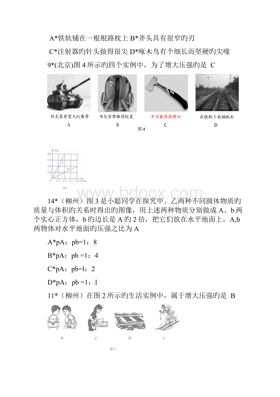 试题精选初中物理第14章 压强和浮力精选210题.docx_第3页