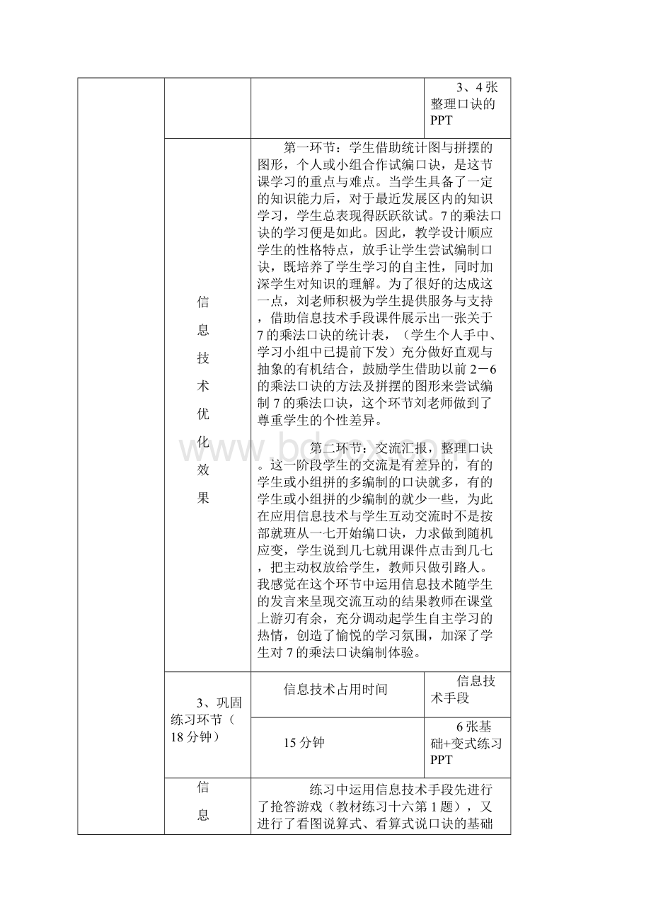 小学二年级数学上册《7的乘法口诀》观察报告.docx_第3页