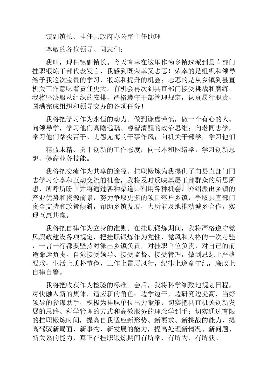 挂职表态讲话多篇.docx_第2页