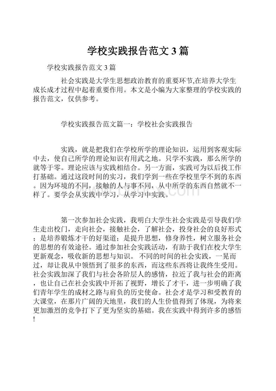 学校实践报告范文3篇.docx