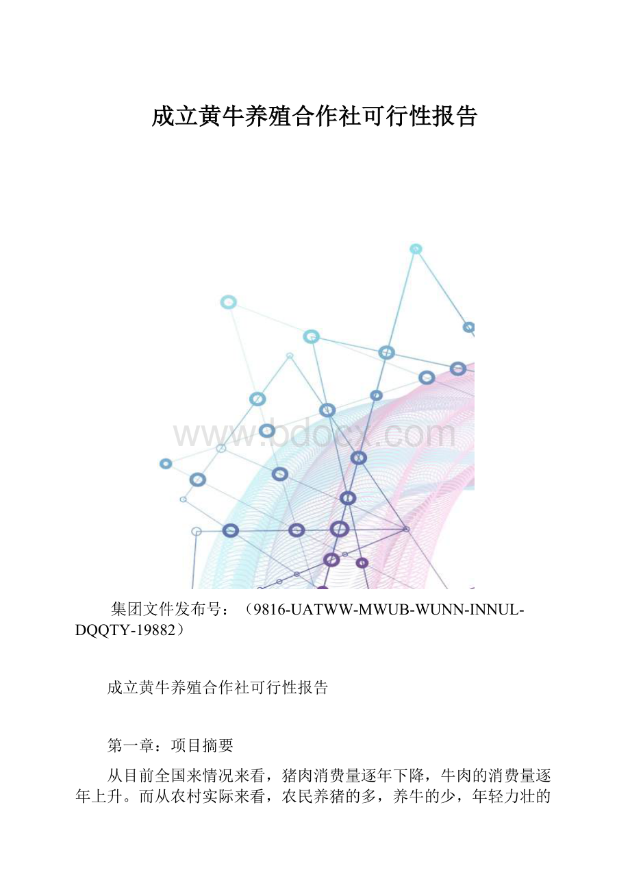 成立黄牛养殖合作社可行性报告.docx_第1页