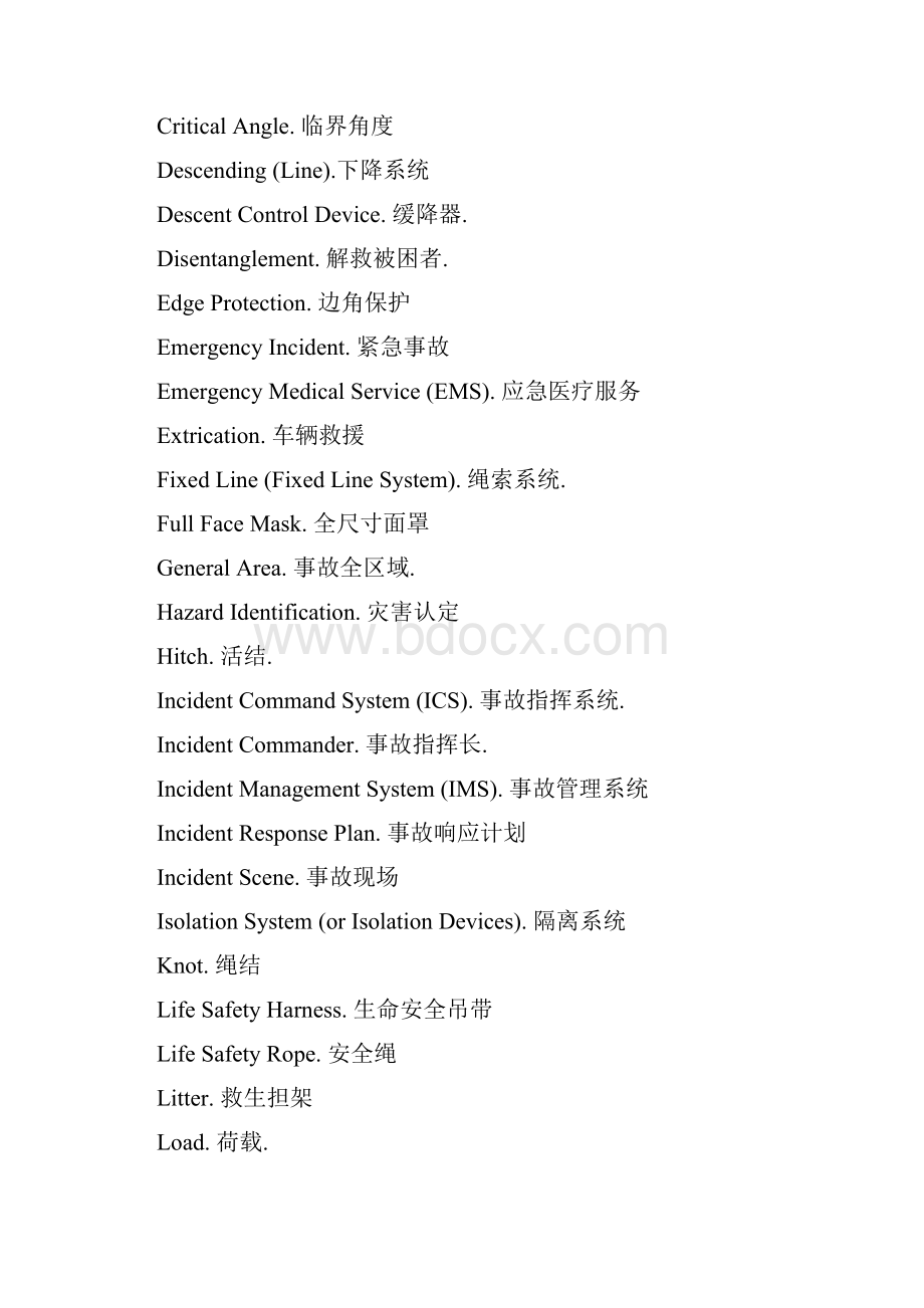 道路交通事故救援专业英语词汇表.docx_第2页