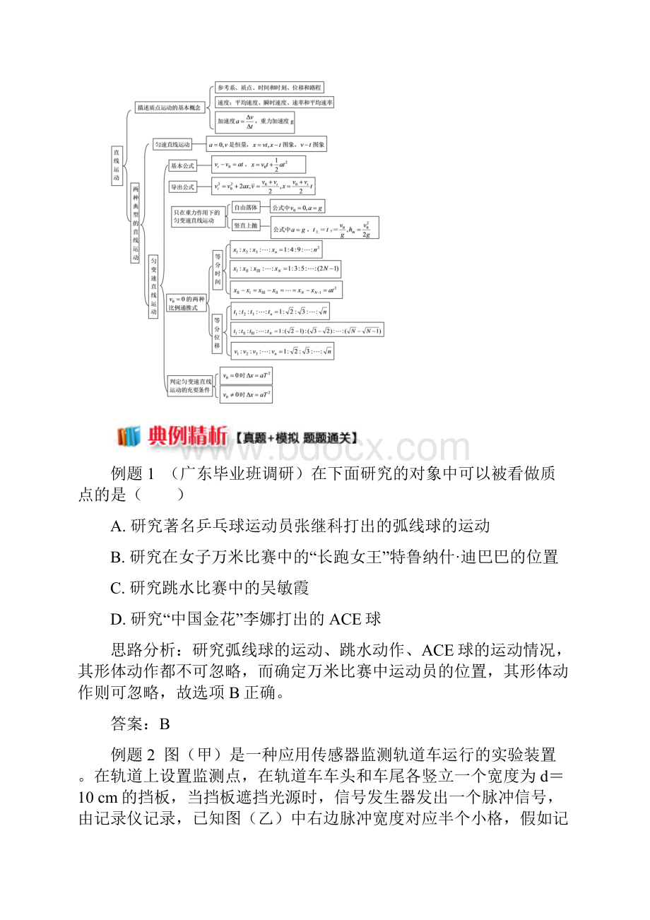 期末复习专题直线运动高一物理必修一学案.docx_第2页