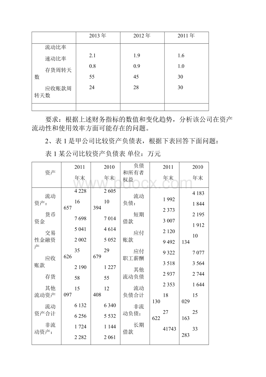 《财务报表分析》练习题一.docx_第3页