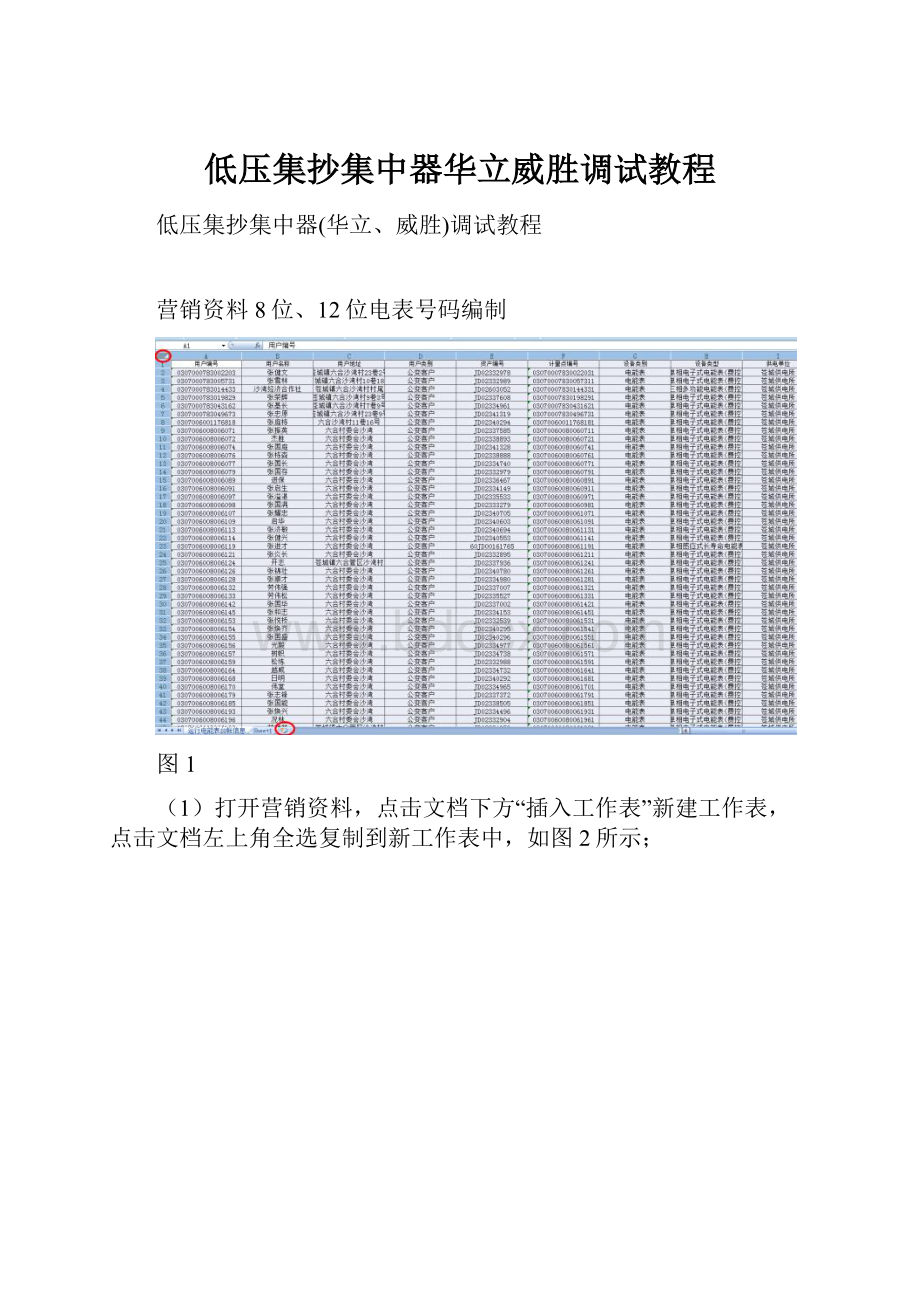 低压集抄集中器华立威胜调试教程.docx