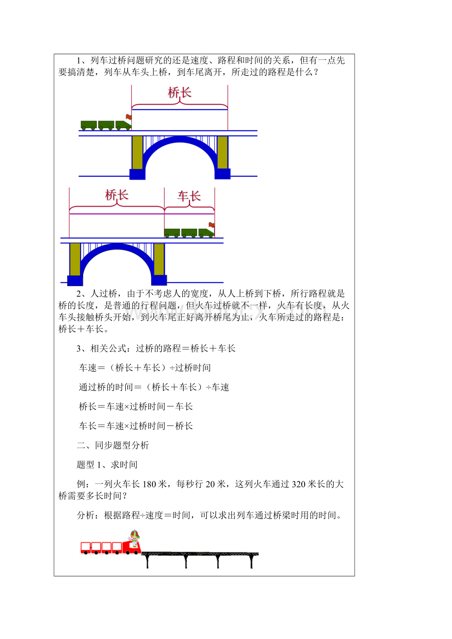第7讲四年级数学火车过桥问题 古桂梅 教案.docx_第2页