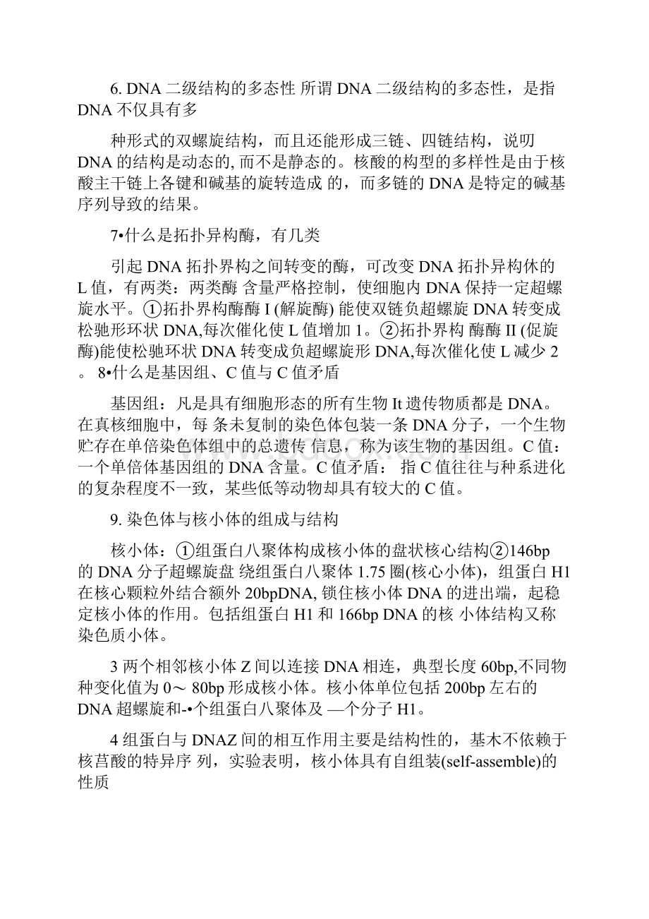 北京工商大学分子生物学复习资料docx.docx_第3页