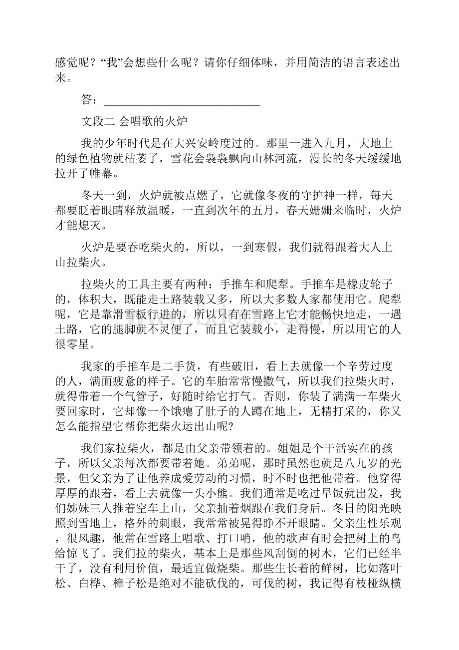 郴州市中考语文复习训练文学作品阅读.docx_第3页