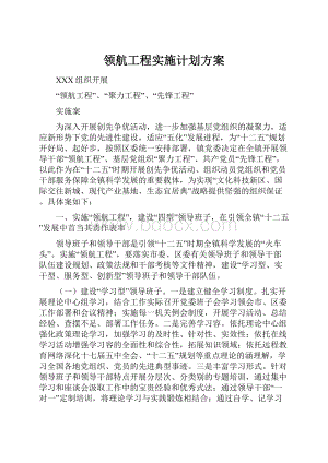 领航工程实施计划方案.docx