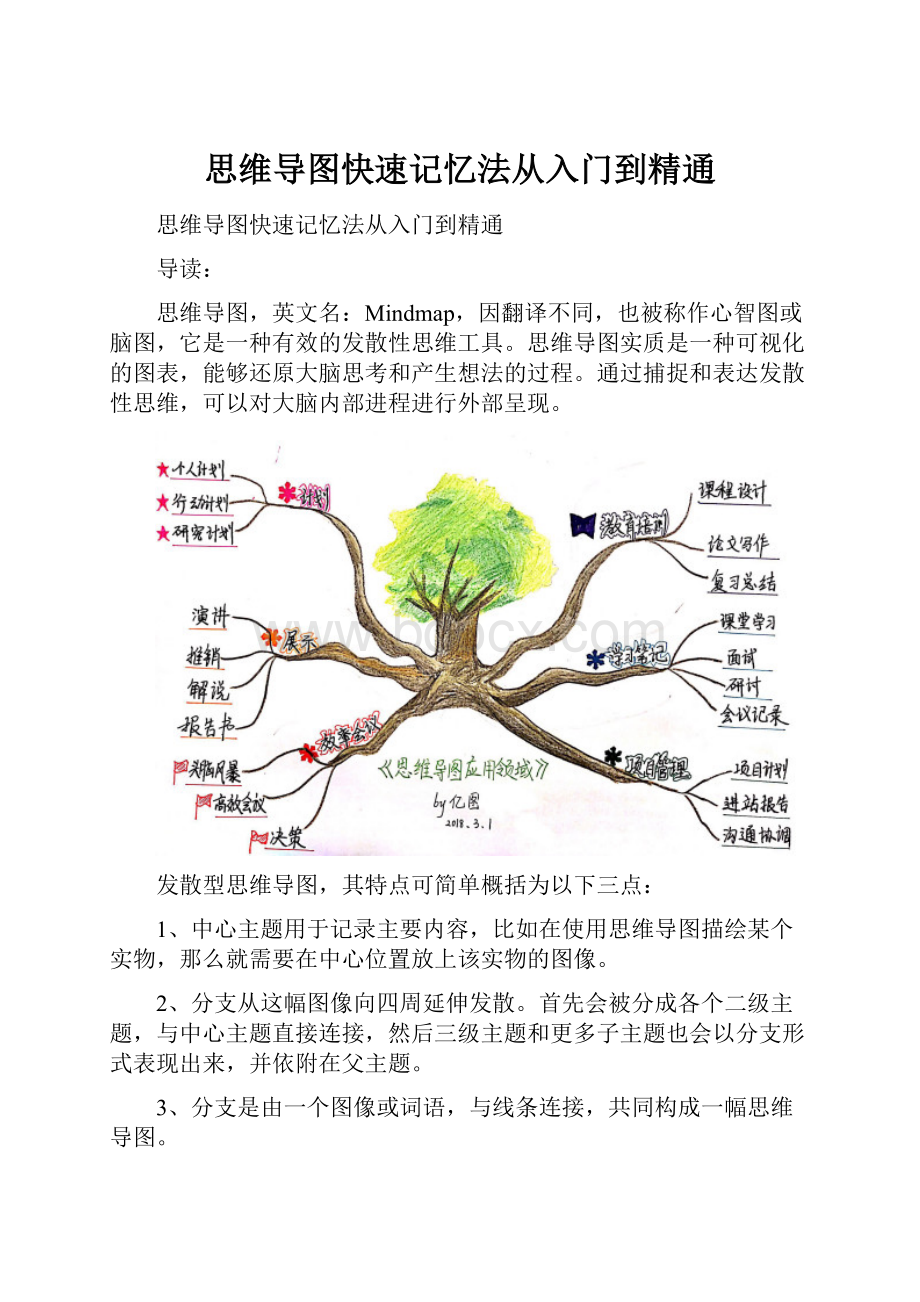 思维导图快速记忆法从入门到精通.docx_第1页