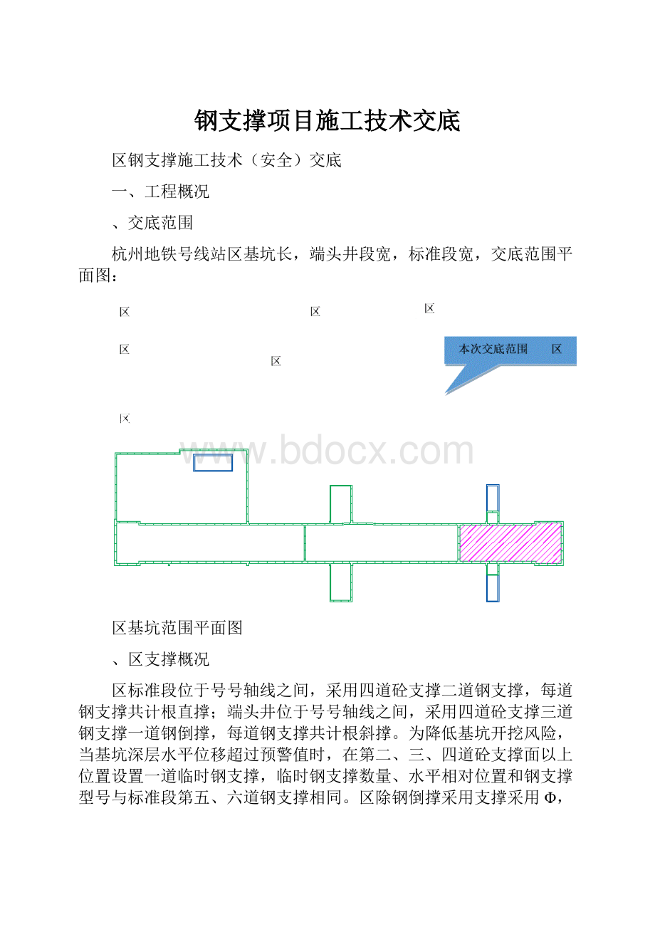 钢支撑项目施工技术交底.docx_第1页