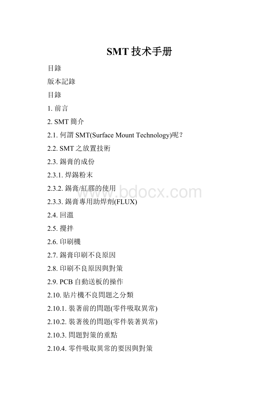 SMT技术手册.docx