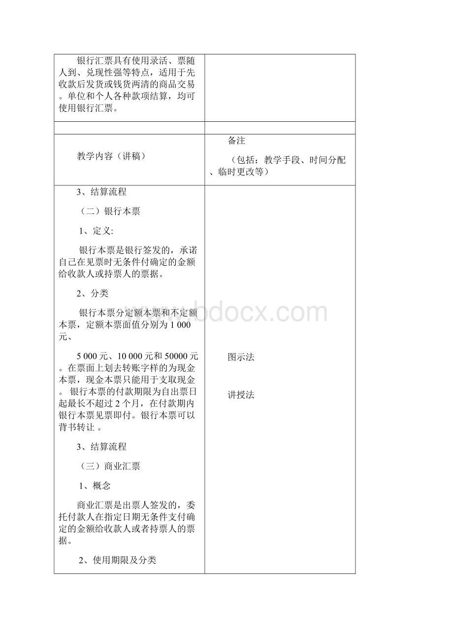 完整word版教案银行转账结算方式.docx_第3页