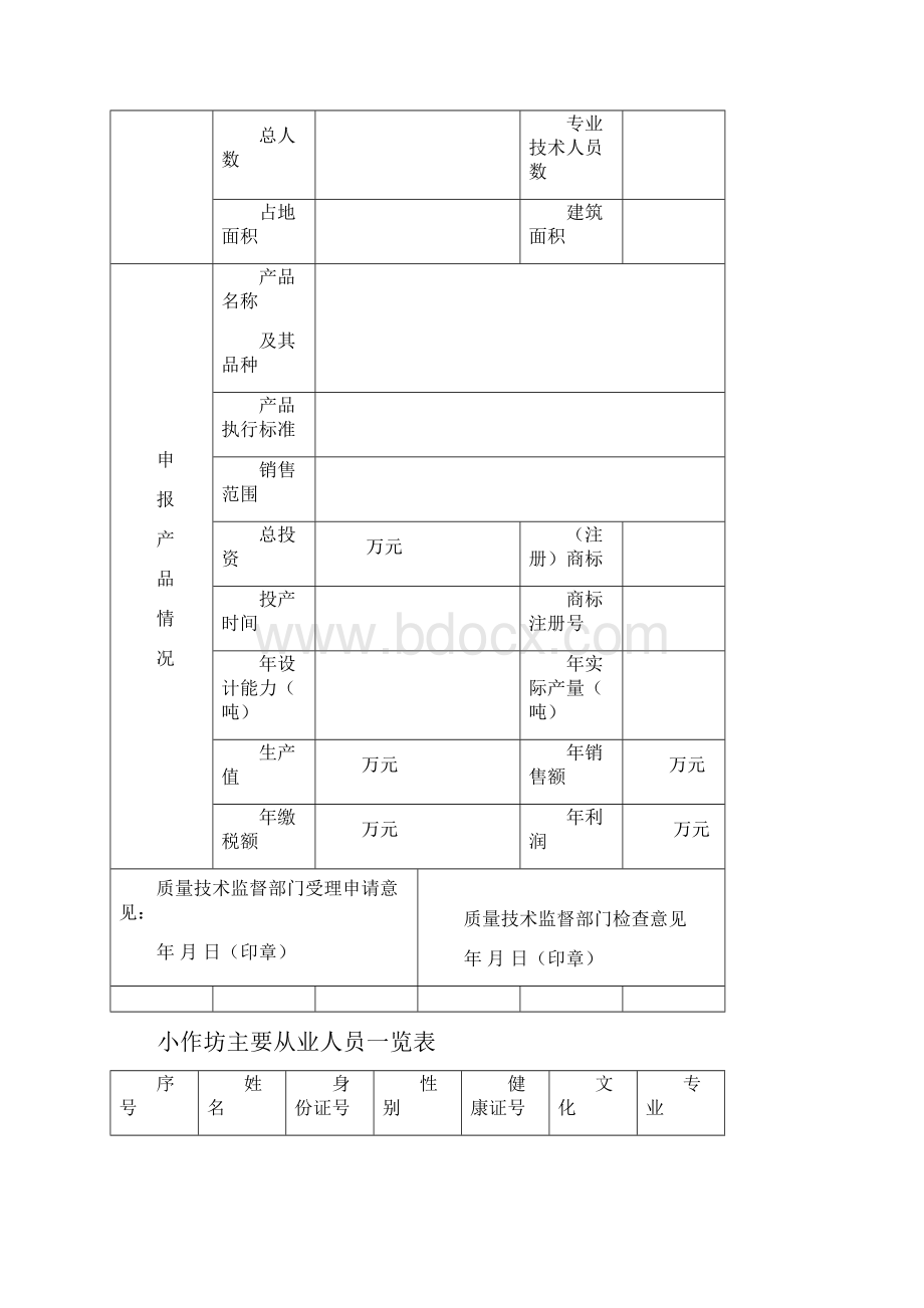 淮安市生产加工环节食品小作坊准入申请书.docx_第2页