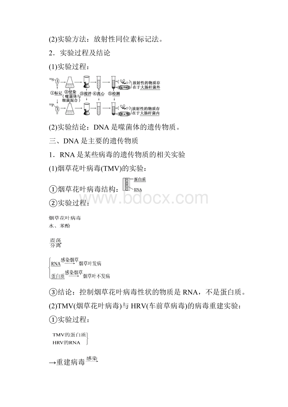 学年高一生物苏教版必修二教学案第四章 第一节 探索遗传物质的过程 Word版含答案.docx_第3页