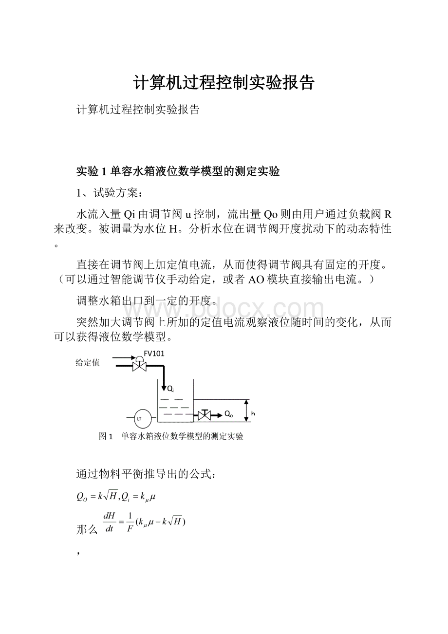 计算机过程控制实验报告.docx_第1页