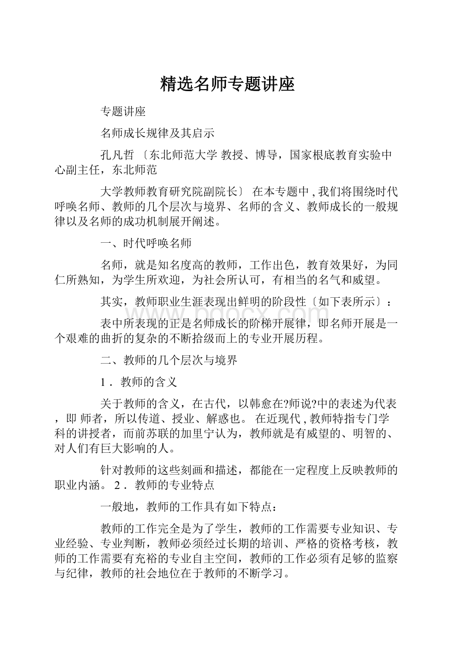 精选名师专题讲座.docx