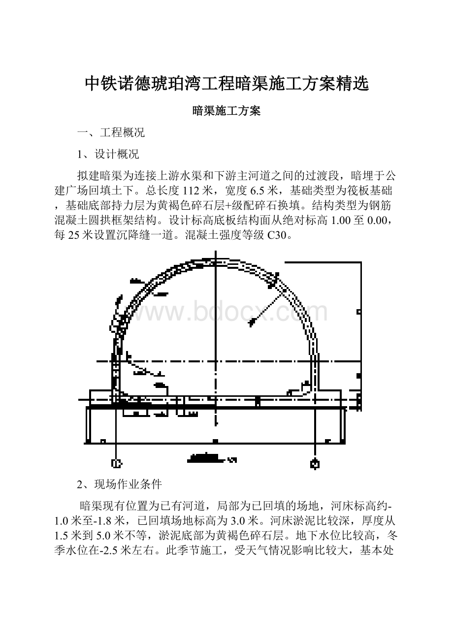 中铁诺德琥珀湾工程暗渠施工方案精选.docx