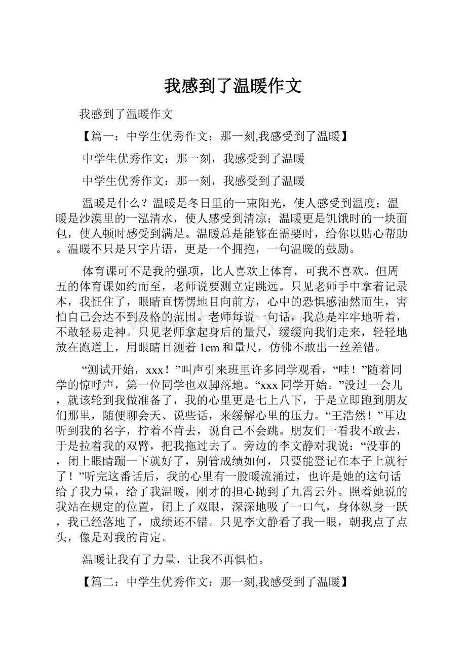 我感到了温暖作文.docx