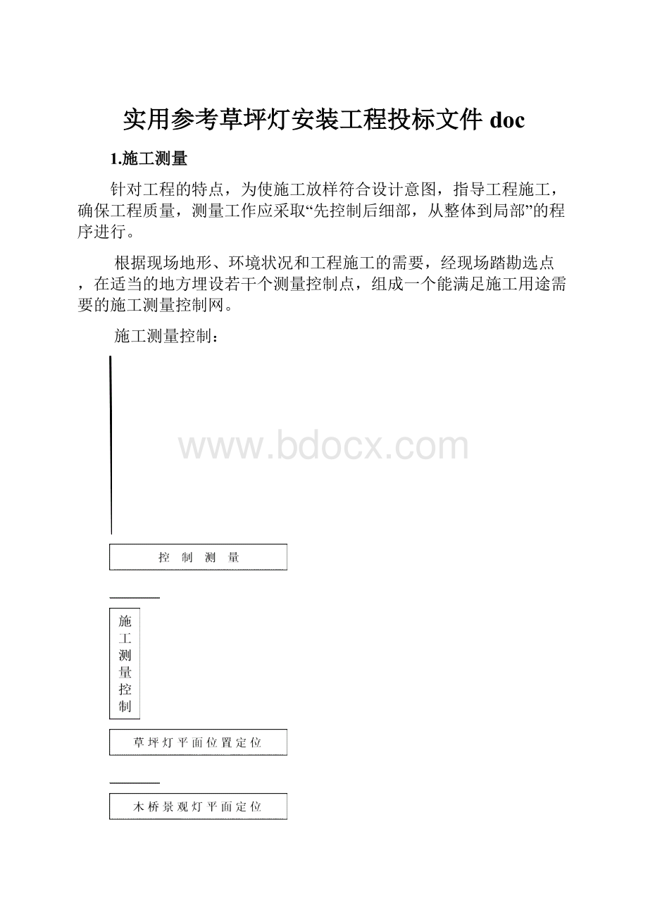 实用参考草坪灯安装工程投标文件doc.docx