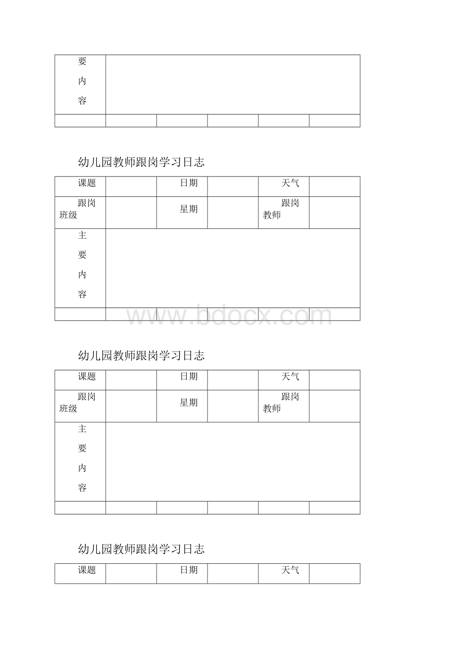 幼儿园教育教师跟岗学习日志.docx_第2页