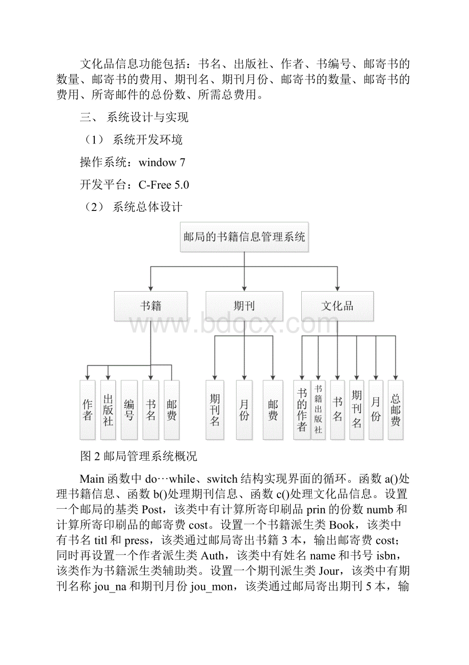 邮局书籍管理系统实训报告.docx_第2页