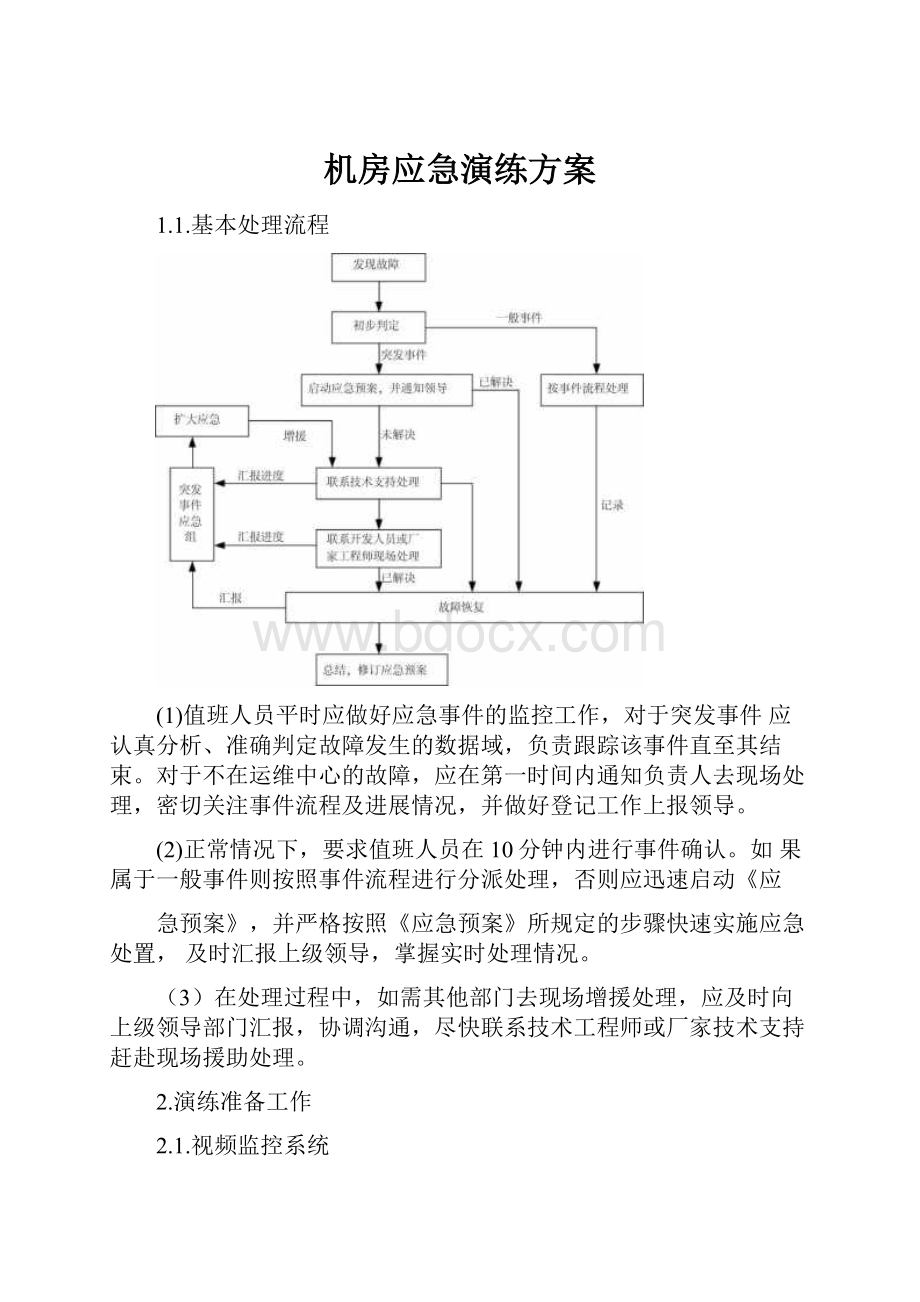 机房应急演练方案.docx_第1页