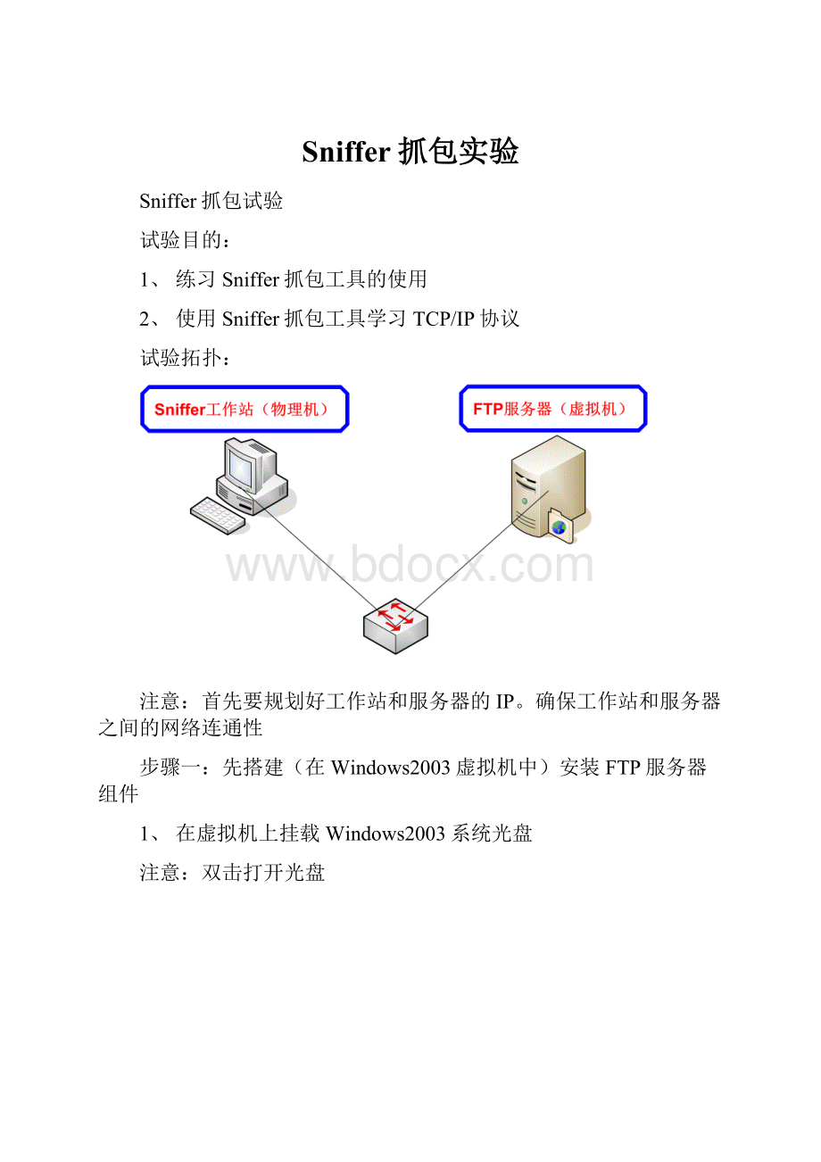 Sniffer抓包实验.docx_第1页