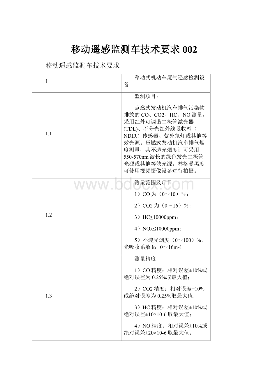 移动遥感监测车技术要求002.docx_第1页