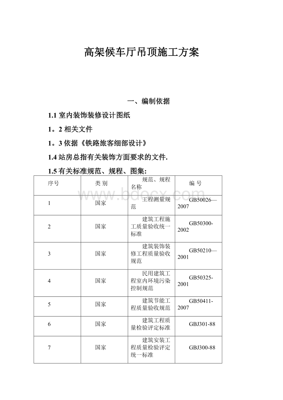 高架候车厅吊顶施工方案.docx