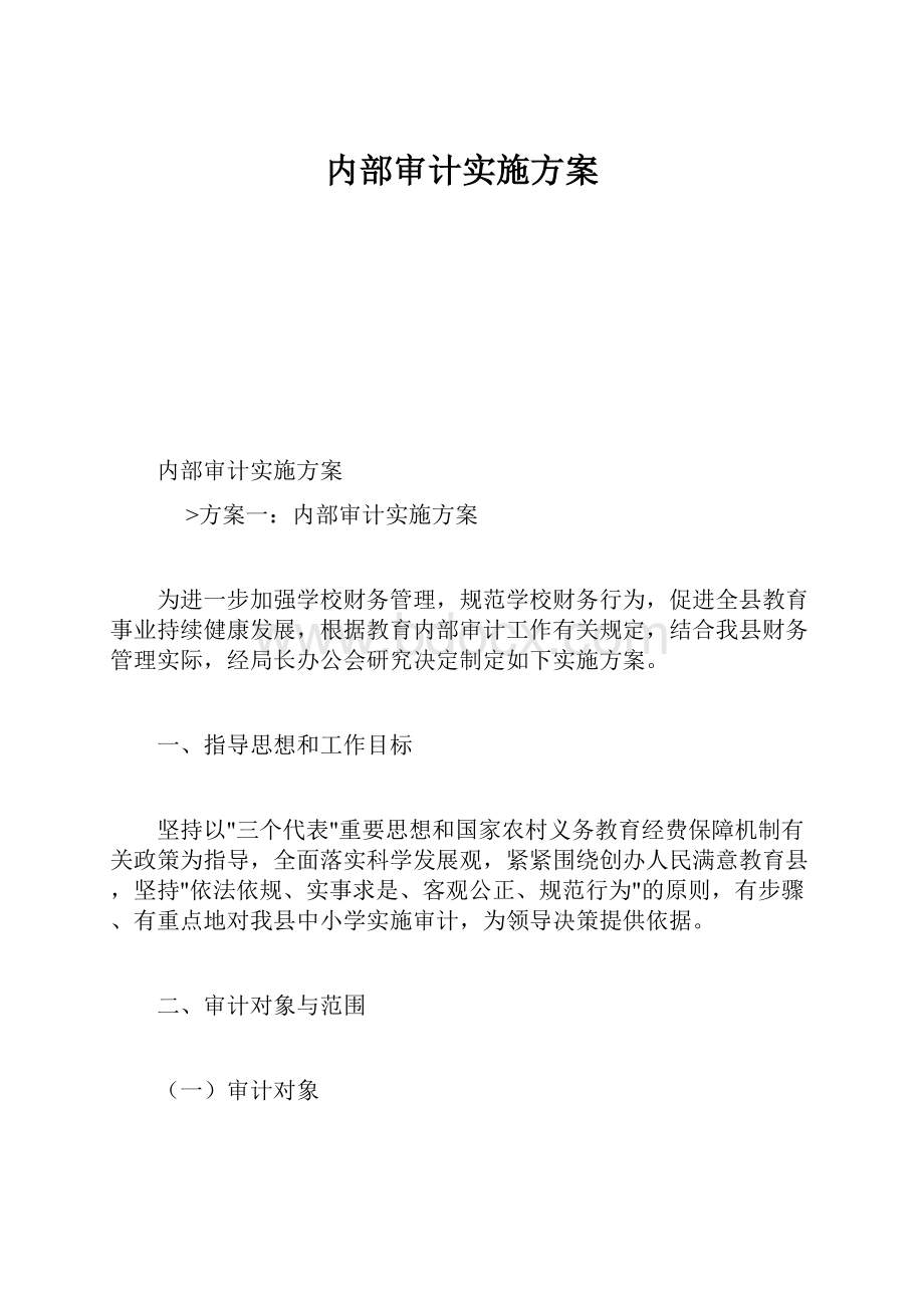 内部审计实施方案.docx