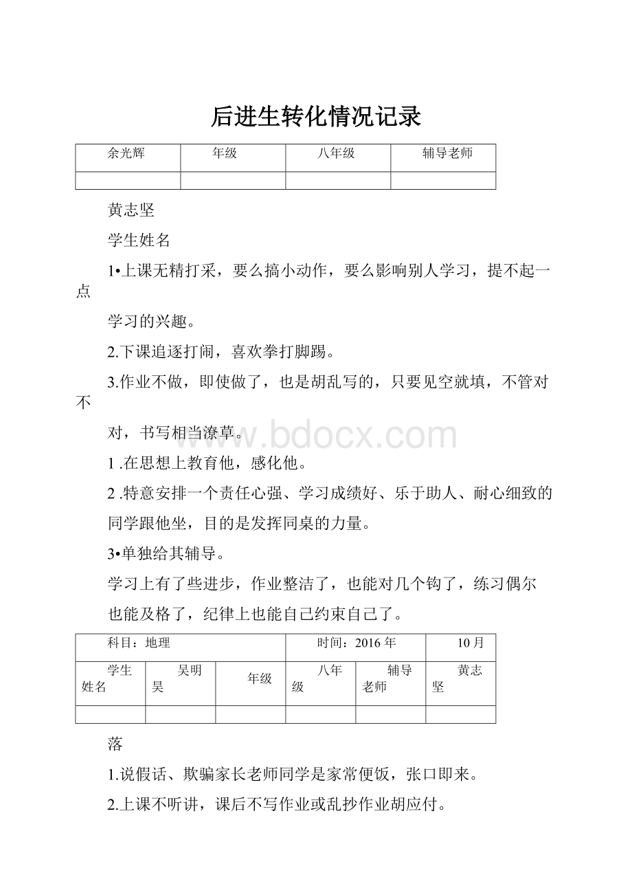 后进生转化情况记录.docx_第1页