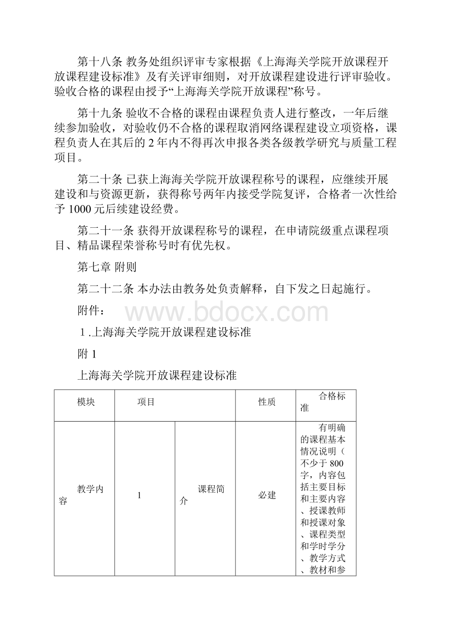 上海海关学院开放课程建设管理办法.docx_第3页